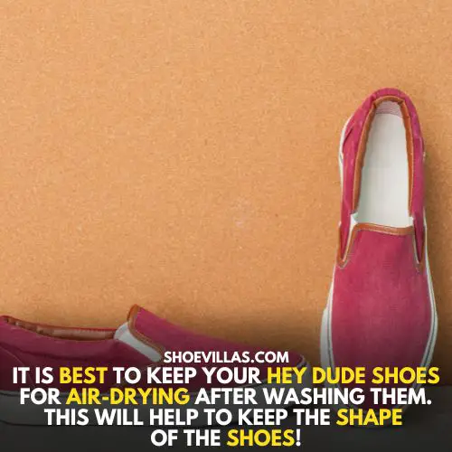 Air drying of shoes - how to wash hey dudes
